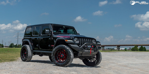 Jeep Wrangler Red Wheel and Tire Package