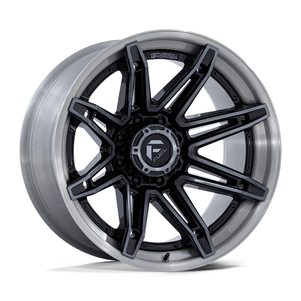 Fuel 1Pc Fc401 Brawl Gloss Black With Brushed Gray Tint Face & Lip 20X10 Fc401Bt20108818N