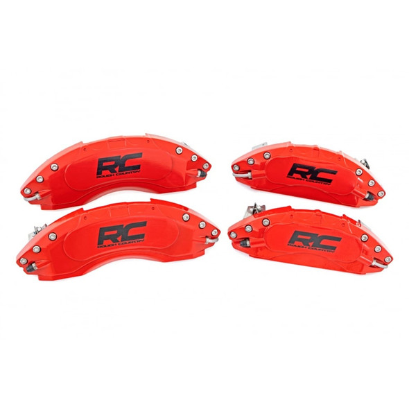Rough Country Caliper Covers Front and Rear (Red) - 71150