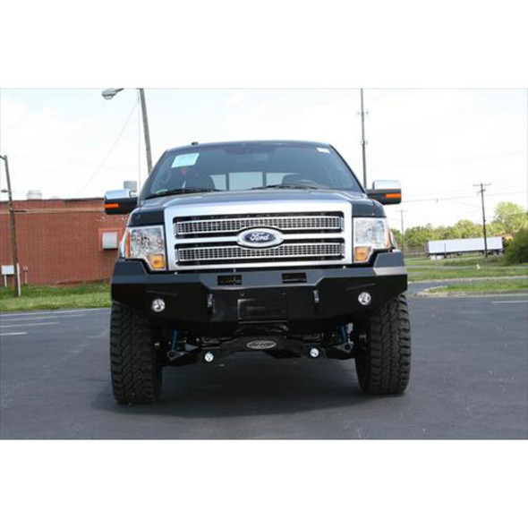 Fab Fours Heavy Duty Winch Front Bumper with Lights and D-ring Mounts (Black) - FF09-H1951-1