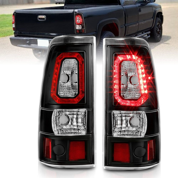 Anzo LED Light Bar Style Tail Lights (Black/Clear Lens) - 311324