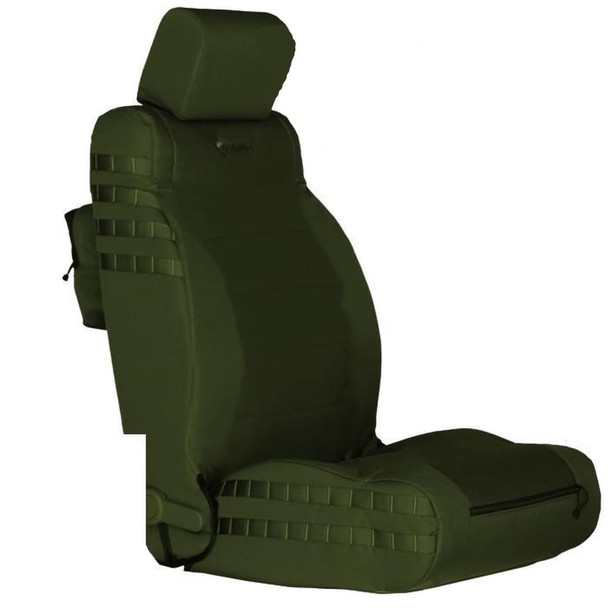 Bartact Tactical Series Front Seat Covers (Olive/Olive) - JKTC2013FPOO