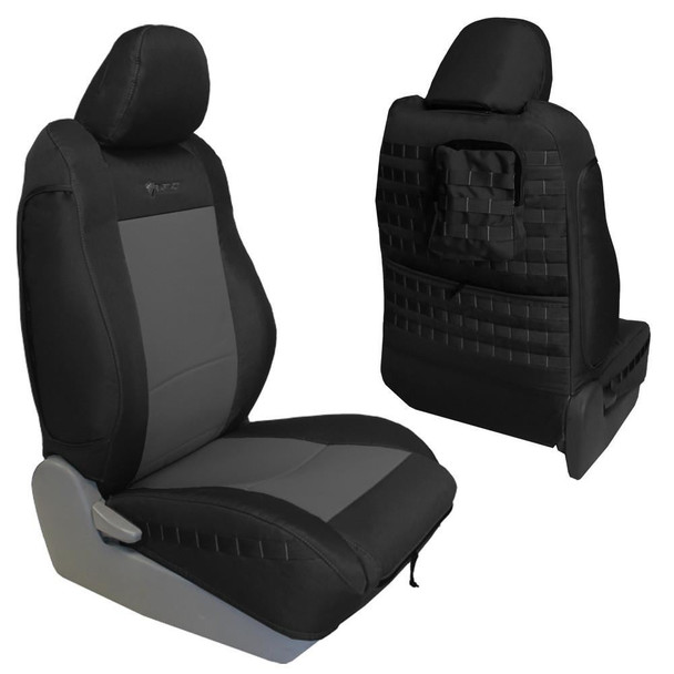 Bartact Tactical Series Front Seat Covers (Black/Graphite) - TTAC0915FPBG