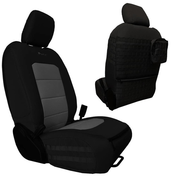 Bartact Tactical Series Front Seat Covers (Black/Graphite) - JTTC2019FPBG