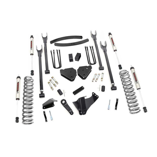 Rough Country 6" Ford 4-Link Suspension Lift Kit with V2 Monotube Shocks - 58070