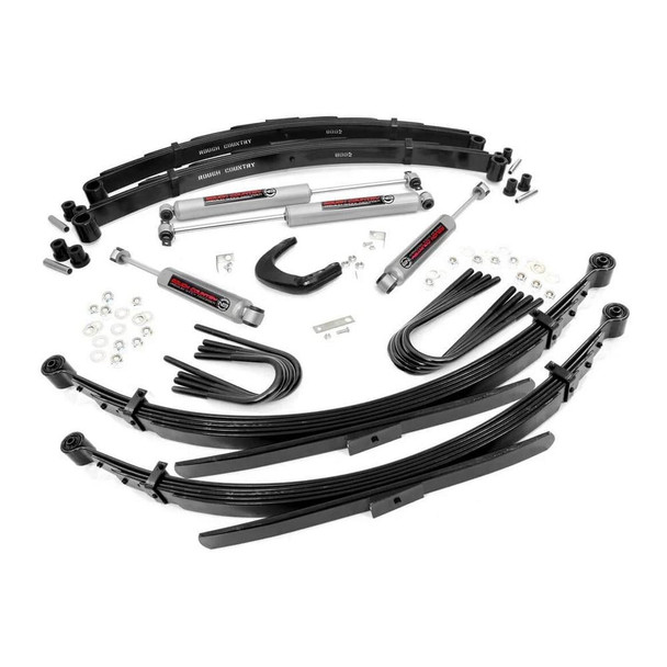 Rough Country 4" GM Suspension Lift Kit with 56" Rear Leaf Springs and N3 Shocks - 256.20