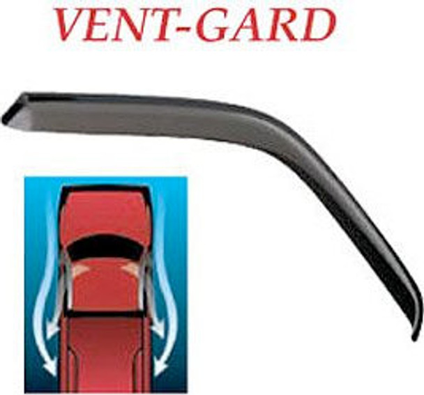 Vent-Gard Side Window Deflectors in Smoke for 07-18 Jeep Wrangler Unlimited JK 4 Door |88641