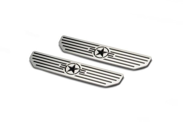 DV8 Offroad D-JL-180014-STR4 Rear Sill Plates with Star Logo for 18-25 Jeep Wrangler JL Unlimited & Gladiator JT