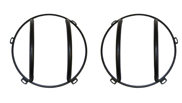 Rugged Ridge 11230.03 Front Euro Light Guards in Black for 07-18 Jeep Wrangler JK