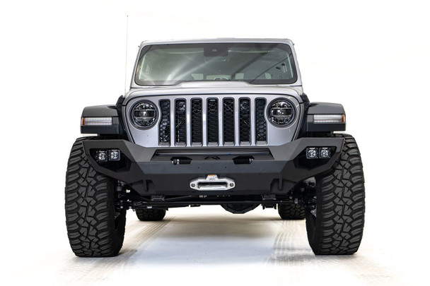 Fab Fours JL18-X4651-1 Matrix Front Bumper in black for 18-25 Jeep Wrangler JL and Gladiator JT