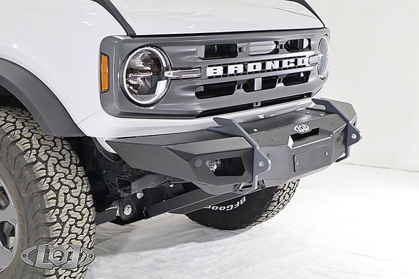 LoD Offroad BFB2102 Full Width Winch Front Bumper in Bare Steel for 21-25 Ford Bronco