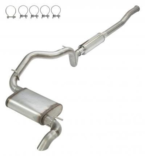Pypes Performance Exhaust SJJ25SQ High Ground Clearance Cat-back Exhaust Kit Turbo Pro Muffler for 18-23 Jeep Wrangler JL