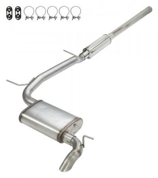 Pypes Performance Exhaust SJJ21T High Ground Clearance Cat-back Exhaust Kit Turbo Pro Muffler for 07-18 Jeep Wrangler JK