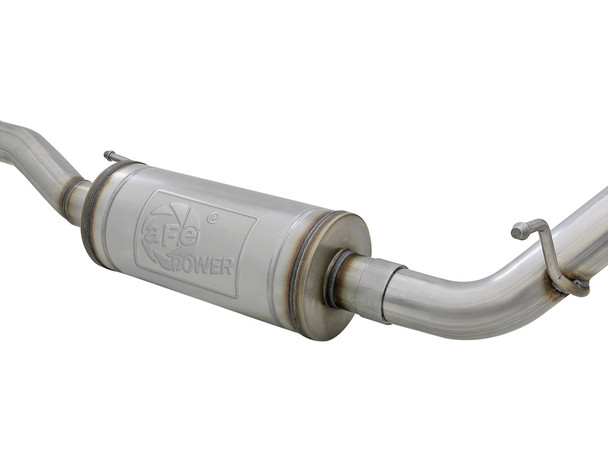 aFe Power 49-48062-P Rebel Series 2.5" 409 Stainless Steel Cat-Back Exhaust System - Polished for 07-18 Jeep Wrangler JK