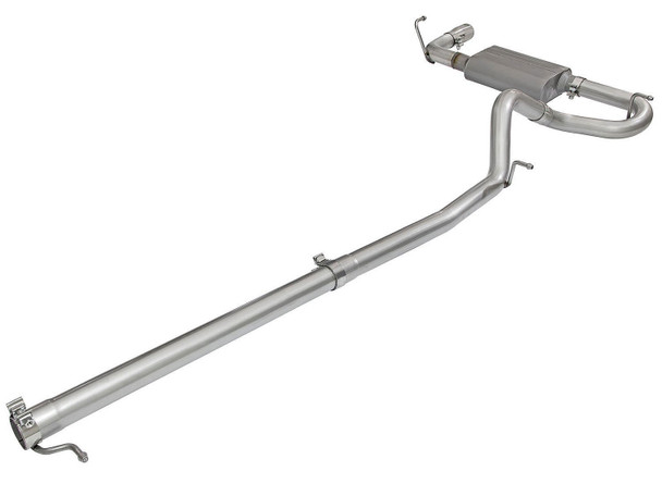 aFe Power 49-08044-1P Scorpion 2.5" Aluminized Cat-Back Exhaust w/ Polished SS Tip for Jeep Wrangler JK Unlimited 4 Door