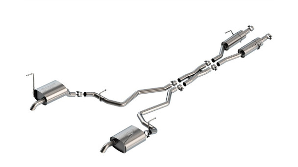 Borla 140906 S-Type T-304 Stainless Steel Cat-Back Exhaust System for 21-23 Jeep Grand Cherokee L with 3.6L