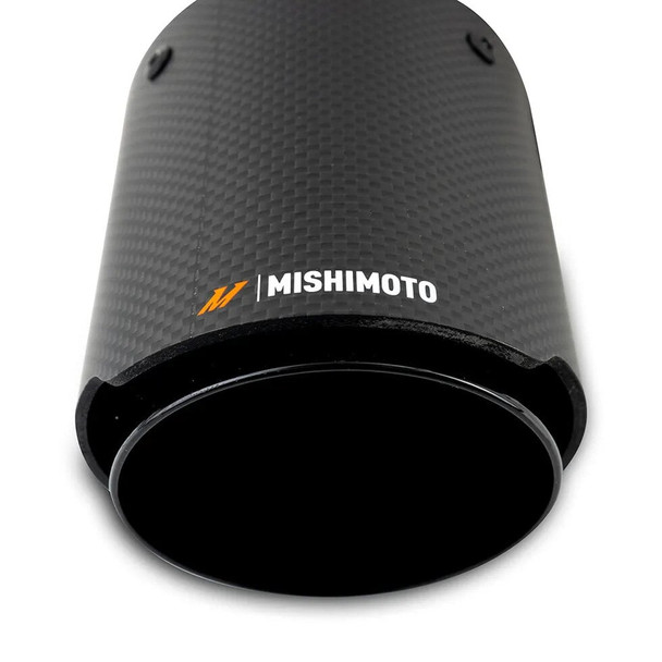 Mishimoto MMEXH-TIP-CFD25BK Carbon Fiber Dual Exhaust Tips with 2.5" Inlet in Black