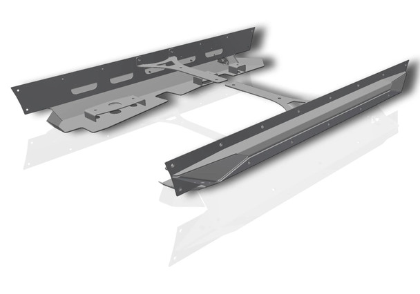 Crawltek Revolution CWLLJ41401 Pyro Mini Boatside Rocker Guard - 5" Stretch for 04-06 Jeep Wrangler Unlimited LJ