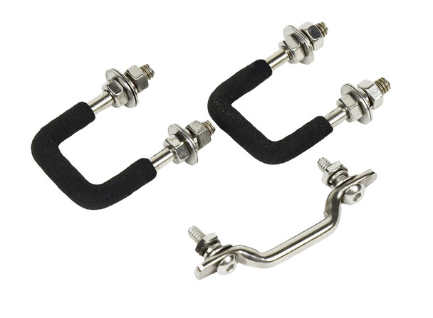 Kentrol Stainless Steel Windshield Tie Down Kit for 55-86 Jeep CJ