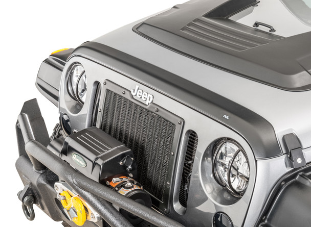 AVS 56034060 Aeroskin and Ventvisor Combo Kit in Matte Black for 07-18 Jeep Wrangler JK Unlimited