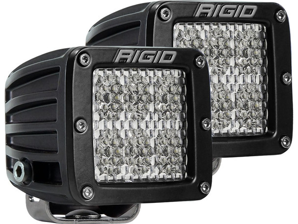 Rigid Industries 502513 D-Series Pro 3" LED Cube Light Pair Diffused Driving Beam Pattern