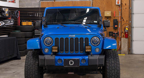 Diode Dynamics DD7277 SS5 CrossLink Bumper Pod Light Kit in White Pro Driving Pods for 07-18 Jeep Wrangler JK