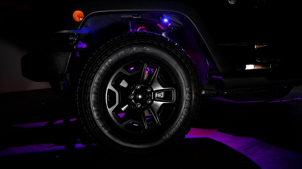 Stinger Off-Road JPRGBUBK8B Bluetooth RGB LED Underglow Kit with 8 Rock Lights for 07-25 Jeep Wrangler JL, JK & Gladiator JT