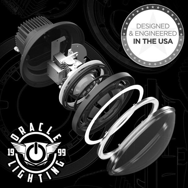 Oracle Lighting 5876-001 Oculus Bi-LED Projector Headlights with White Halo