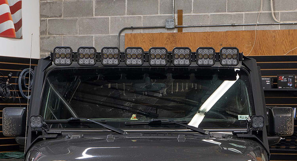 Diode Dynamics DD7262 SS5 Pro CrossLink Windshield White Combo Lightbar Kit for 18-22 Jeep Wrangler JL