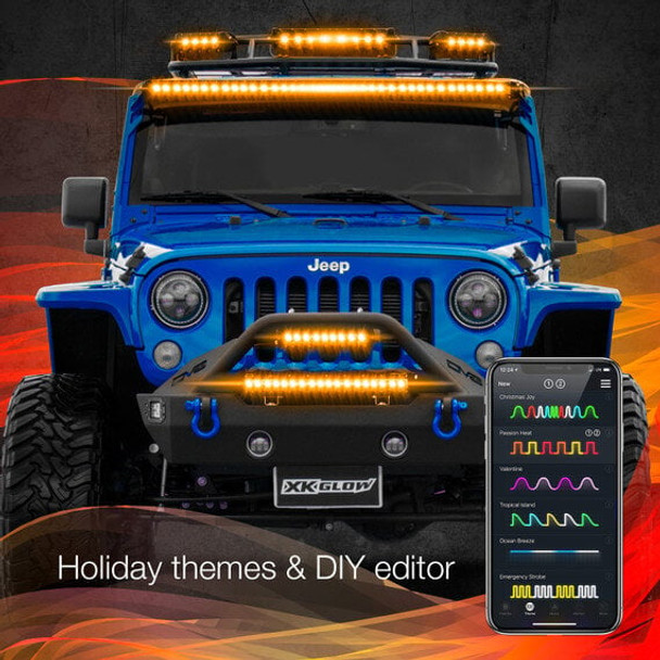 XKGLOW XK-BAR-20 Multi-Color RGBW LED Light Bars with XKchrome Smartphone App - 20"