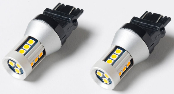 Putco 343157A360 Metal 360 LED 3157 Amber Front Turn Signal Lamp Bulbs for 07-18 Jeep Wrangler JK