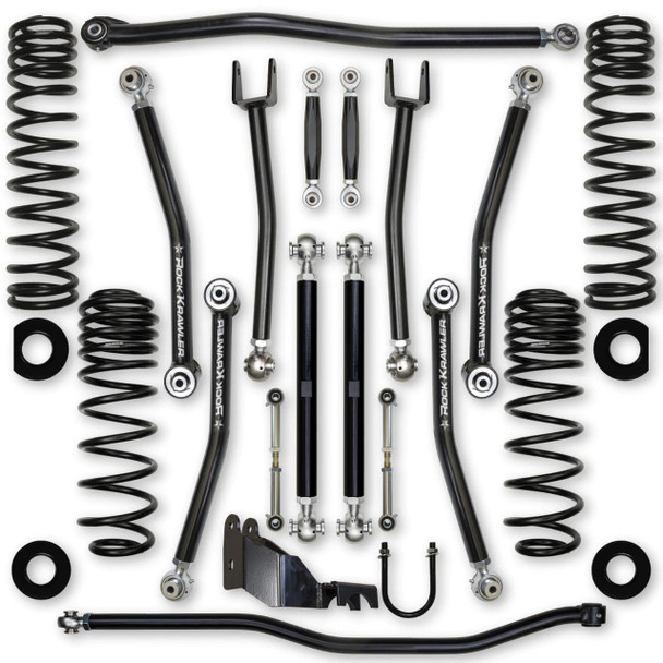 Rock Krawler JL35NL-2TT 3.5in X Factor No Limits System with RRD Spec TT Shocks for 18-25 Jeep Wrangler JL 2-Door