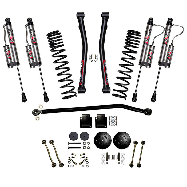 Skyjacker 3.5in. Front Coil & Rear Spacer Lift with ADX 2.0 Remote Reservoir Shocks for 20-25 Jeep Gladiator JT