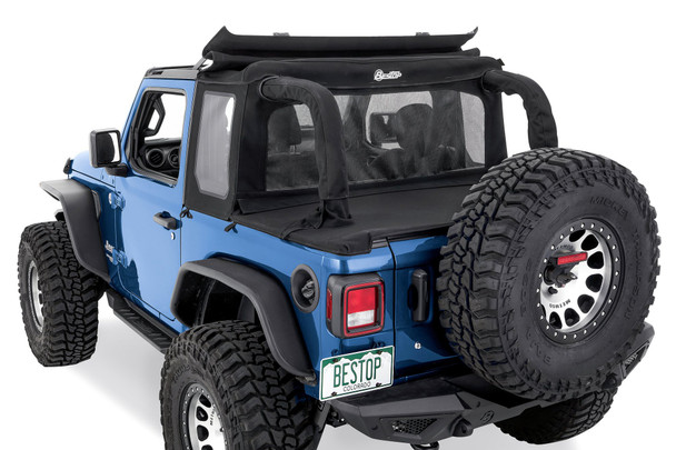 Bestop 53903-17 Trektop Halftop in Twill Material for 18-25 Jeep Wrangler JL