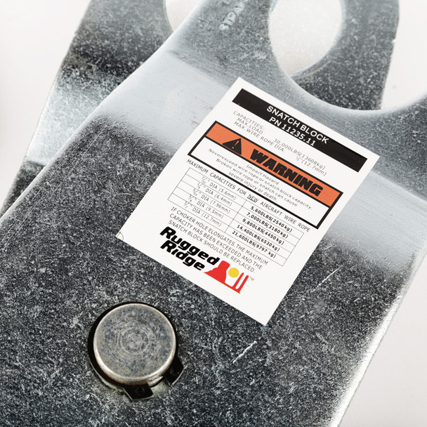 Rugged Ridge 15104.45 Snatch Block with Damper Kit - 20,000lbs.