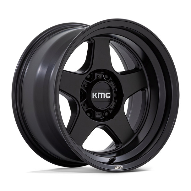 KMC Wheels KM728MX17905038N KM728 Lobo Wheel in 17x9 with 3.50in Backspace Matte Black for 07-22 Jeep Wrangler JK, JL & Gladiator JT