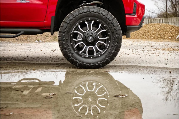 Rough Country 93209013 Series 93 Wheel 20x9 with 4.5in Backspace in Black with Machined Accents for 07-25 Jeep Wrangler JK, JL and Gladiator JT