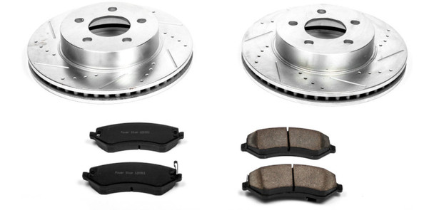 Power Stop K2160 Front Z23 Evolution Sport Performance 1-Click Brake Kit for 02-07 Jeep Liberty KJ