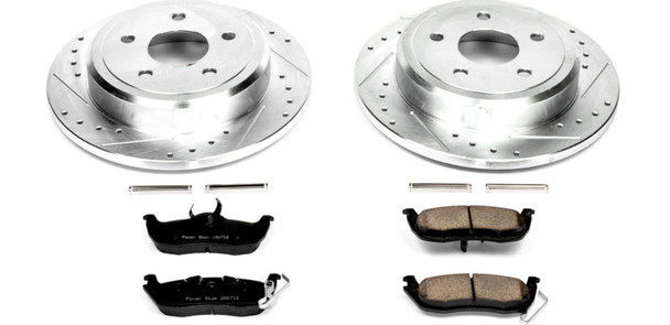 Power Stop K2221 Rear Z23 Evolution Sport Performance 1-Click Brake Kit for 05-10 Jeep Commander XK & Grand Cherokee WK