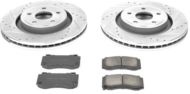 Power Stop K2924 Front Z23 Evolution Sport Performance 1-Click Brake Kit for 06-10 Jeep Grand Cherokee WK SRT8