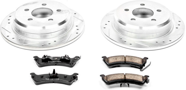 Power Stop K2131 Rear Z23 Evolution Sport Performance 1-Click Brake Kit for 93-98 Jeep Grand Cherokee ZJ