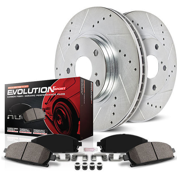 Power Stop Rear Z23 Evolution Sport Upgrade Brake Kit for 18-25 Jeep Wrangler JL