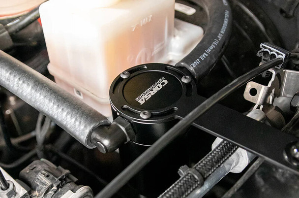 Corsa Performance CC0002 Aluminum Oil Catch Can with Bracket for 18-25 Jeep Wrangler JL & Gladiator JT with 3.6L