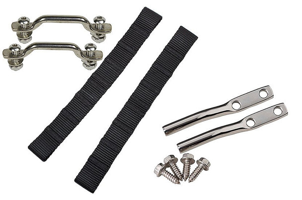Kentrol 30725 Door Strap Kit in Stainless Steel for 76-95 Jeep CJ and Wrangler YJ