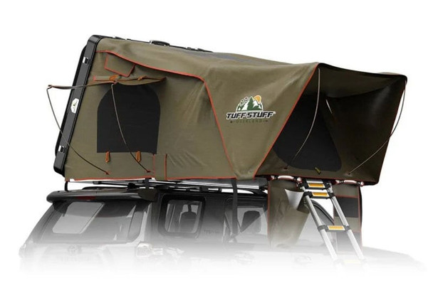 Tuff Stuff Overland TS-RTT-CS-BK Alpha Hardshell Rooftop Tent, 3 Person - in Black