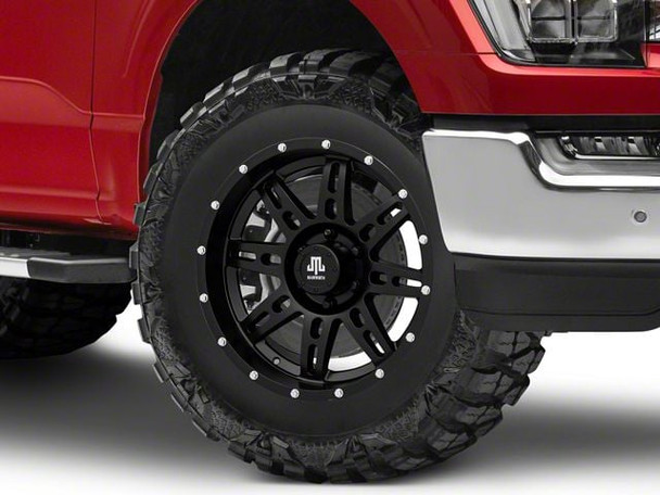 Mammoth Split-8 Beadlock Matte Black 6-Lug Wheel; 18x9; 0mm Offset - F150 Wheels