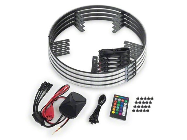 Oracle LED Illuminated Wheel Rings with BC2 Bluetooth Controller; Plasma ColorSHIFT - F150 Wheel Accessories