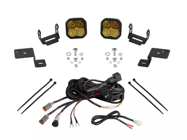 Diode Dynamics Stage Series SS3 Sport Backlit LED Ditch Light Kit; Yellow Combo - F150 Light Bar