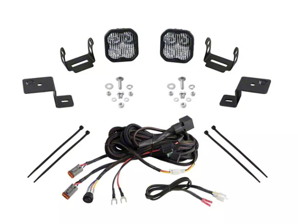 Diode Dynamics Stage Series SS3 Sport Backlit LED Ditch Light Kit; White Combo - F150 Light Bar