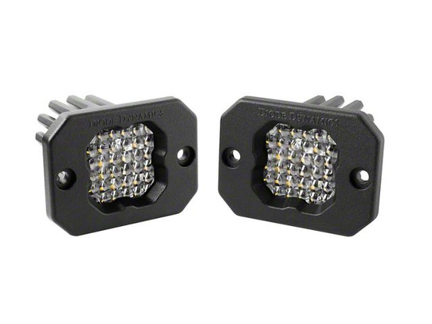 Diode Dynamics Stage Series C1R Flush Mount LED Pod Lights; White Flood - F150 Light Bar